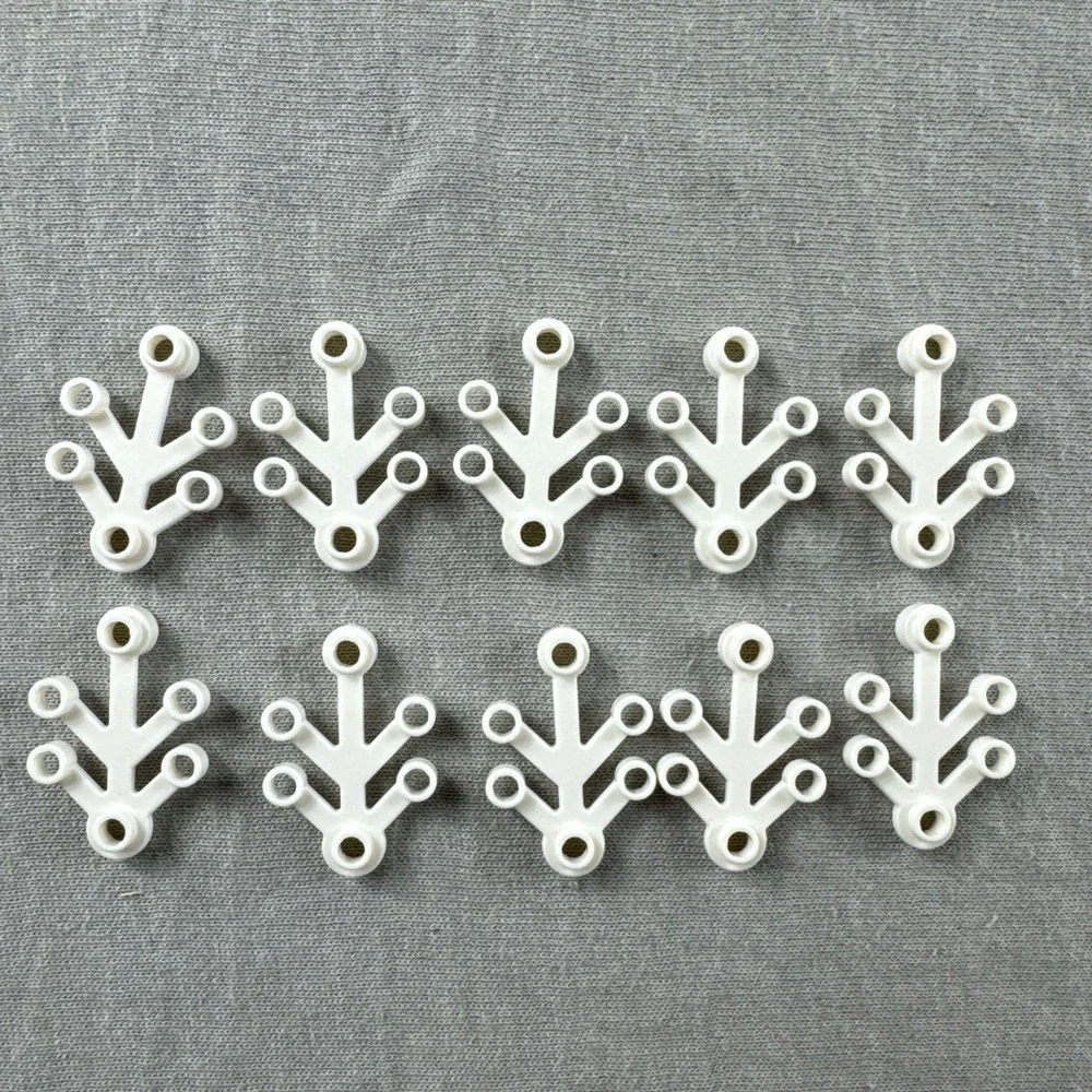 LEGO 2423 Small WHITE Tree Leaf Branch Limb Forest Castle Market Snow Lot of 10